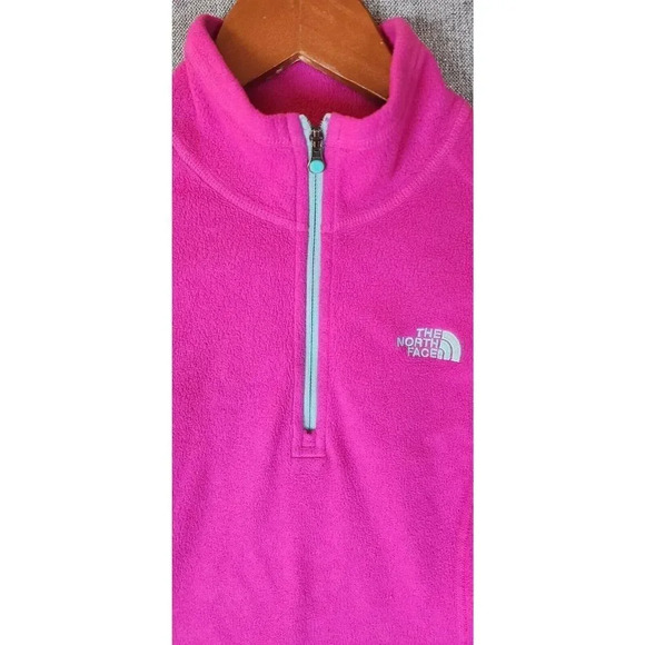 The North Face Top Women's Size S/P Pink 100% Polyester 3/4 Zip Pullover Fleece - Picture 7 of 8